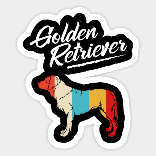 Golden Retriever - Retro Style Dog Vintage Silhouette Sticker